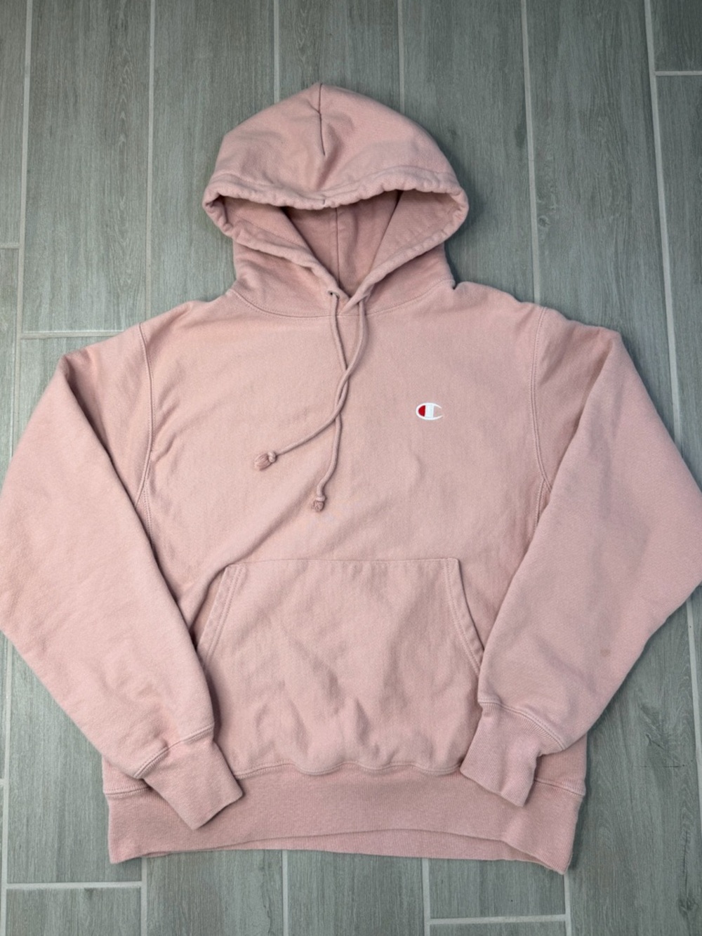 Champion Reverse Weave Men's Dusty Pink Pullover Hoodie